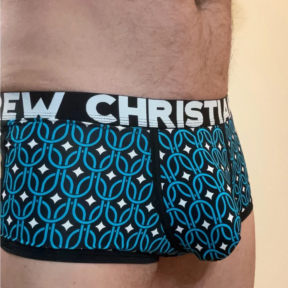 Andrew Christian Ace Boxer Briefs with Geometric Pattern - Picture 2 of 4